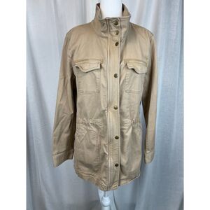 Talbots Khaki Utility Jacket – M/L (12US) utility, safari, work wear cargo